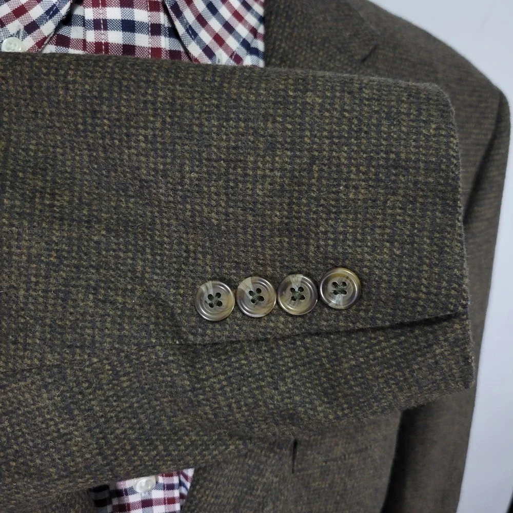Stafford Men's Sport Coat Blazer Two Button Brown Wool Camel Nylon‎ BLend 42R